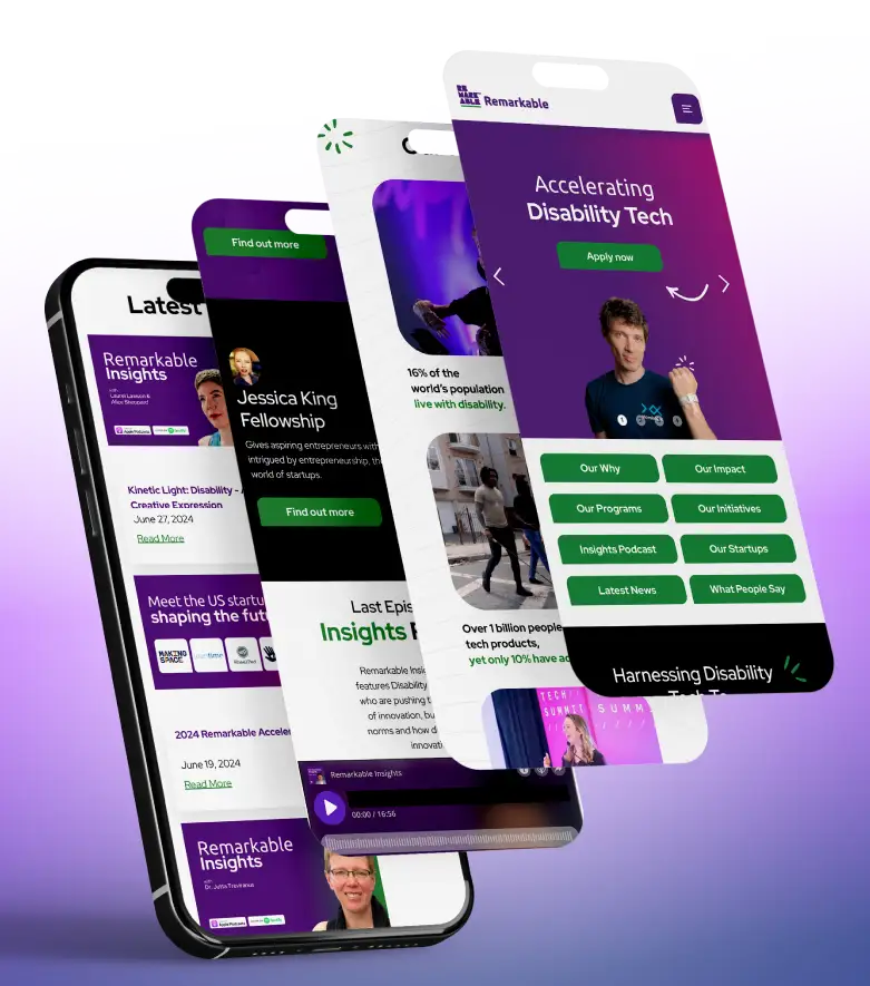 Website design mockups